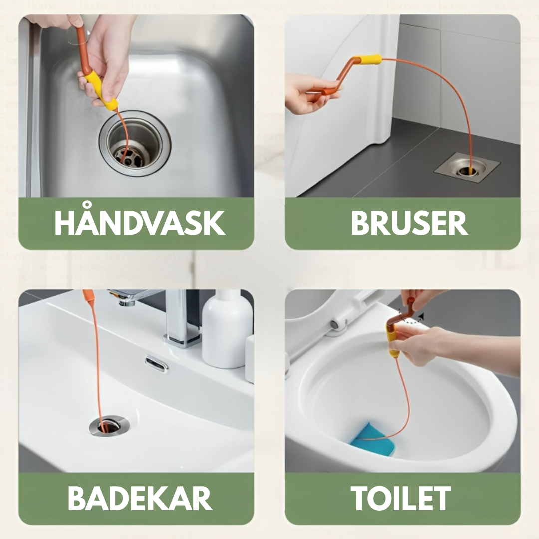 ClogStop - holder afløb rene uden besvær (1+1 GRATIS)