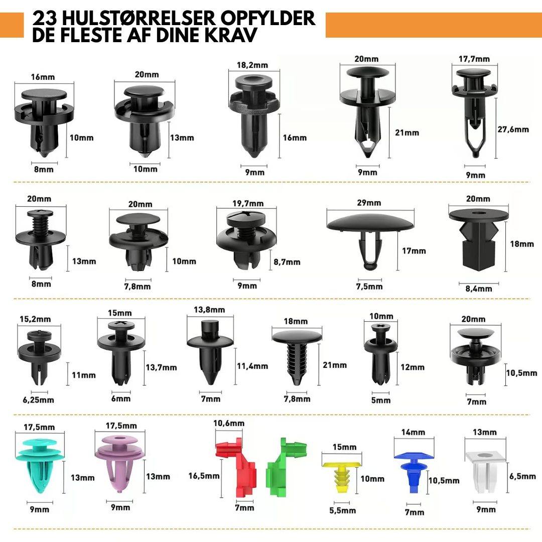 725 Stück Kfz-Befestigungsklammern & Entferner für Befestigungselemente